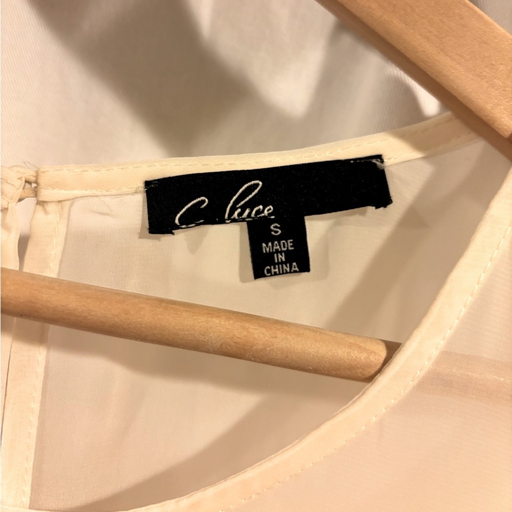 Cream Lace Like-New Dress by C. Luce, Size Small {Great for Wedding Reception} - Picture 2 of 4